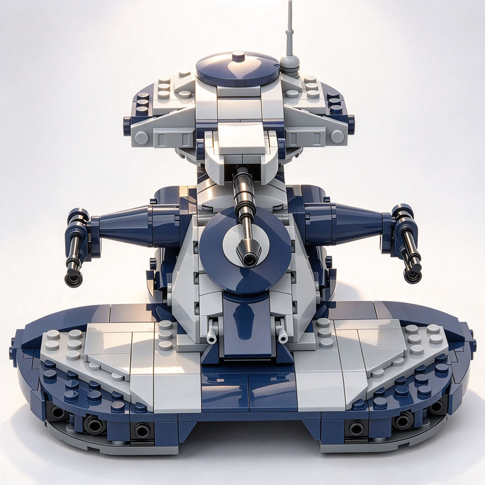 Lego Compatible Military Tank - MOC Klasik Yıldız Filmi Aksesuarları, Askeri