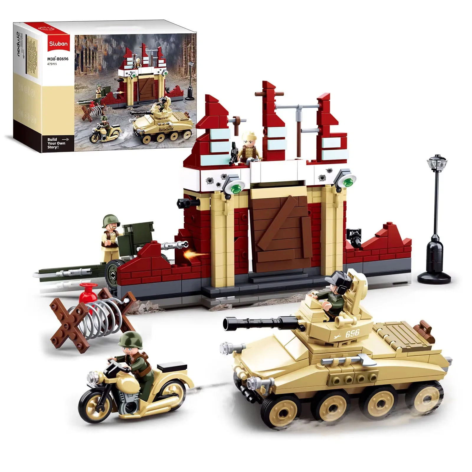 Lego Compatible Military Tank - 479 adet askeri tank kale yapı
