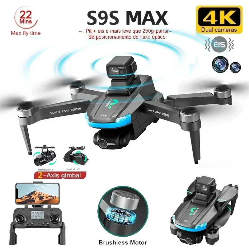 YENI S9S MAX MINI Drone 4K 2 E - Fpv Brushless Rc Drone 4K incelemesi ve fiyatı