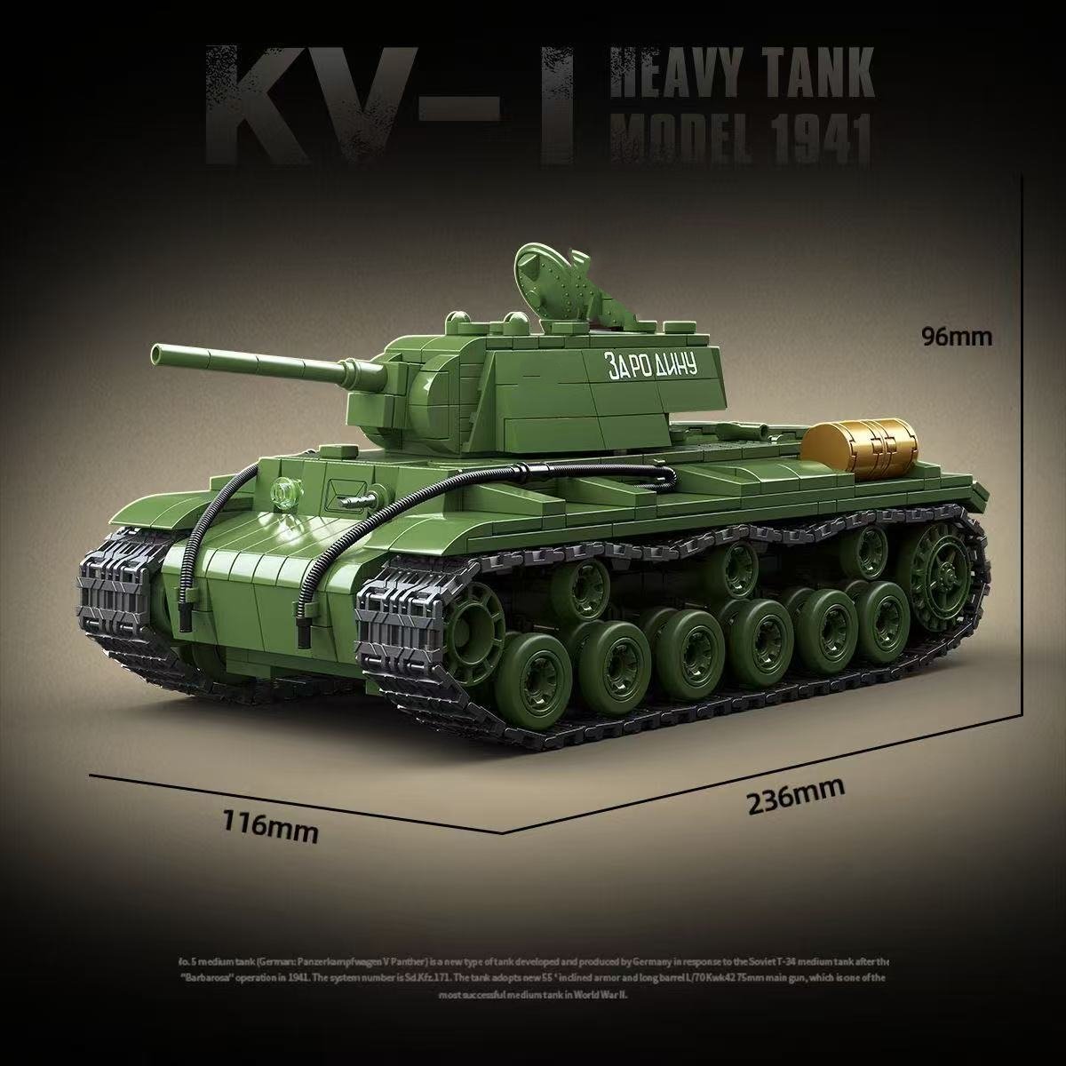 Askeri, II. Dünya Savaşı, Rus  - Lego Compatible Military Tank incelemesi ve fiyatı